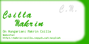 csilla makrin business card